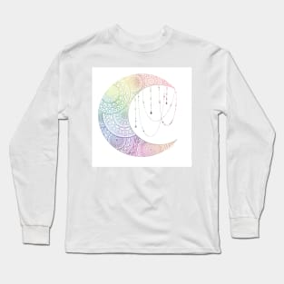 Pastel moon mandala Long Sleeve T-Shirt